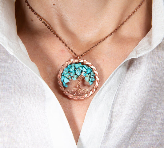 7th Copper Anniversary Necklace for Wife, Wedding Gift Jewelry for Her