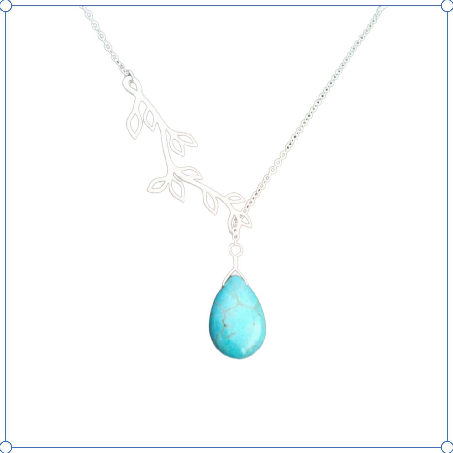 14K Gold Turquoise Necklace for Women, Birthstone Jewelry, Personalized Gift for Mom