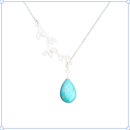 14K Gold Turquoise Necklace for Women, Birthstone Jewelry, Personalized Gift for Mom
